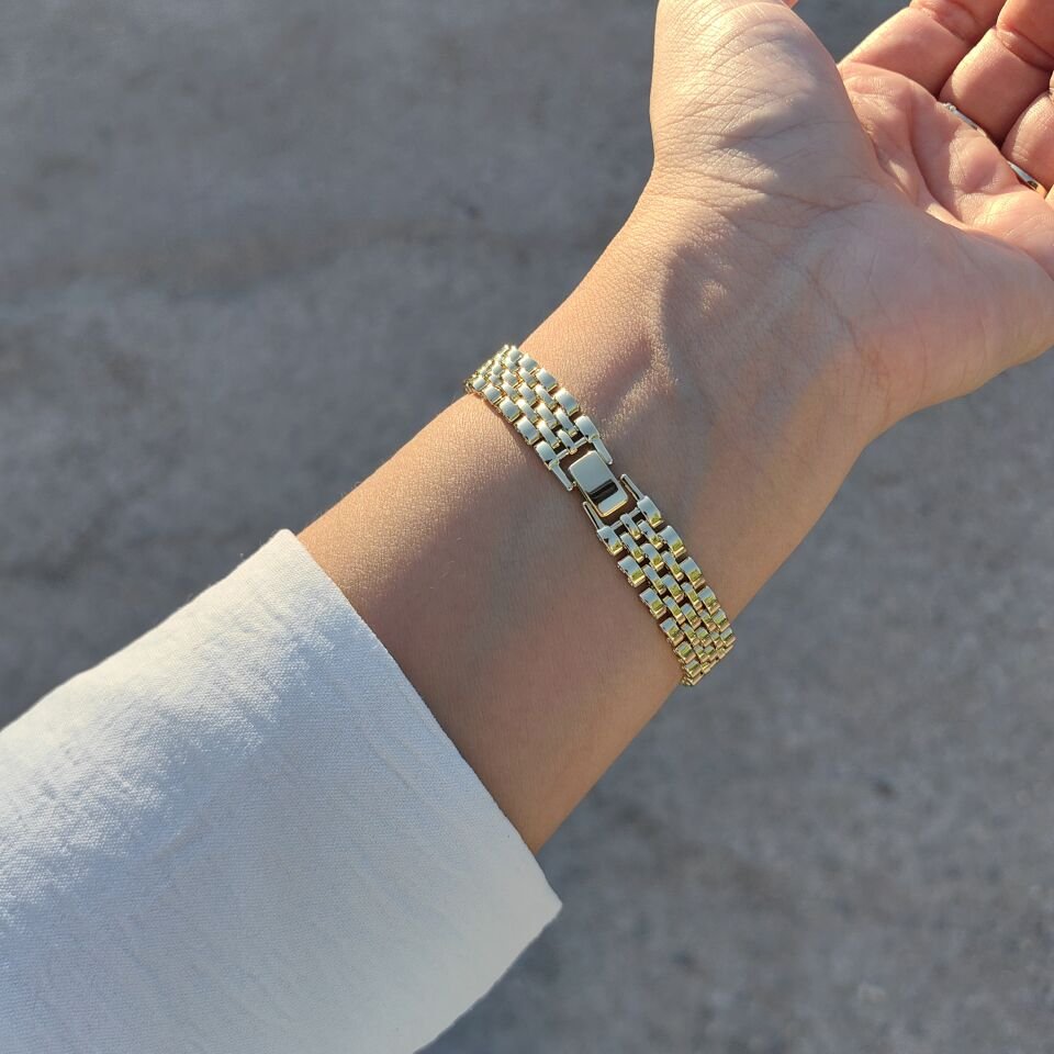 14 AYAR ALTIN KAPLAMA RLX BİLEKLİK