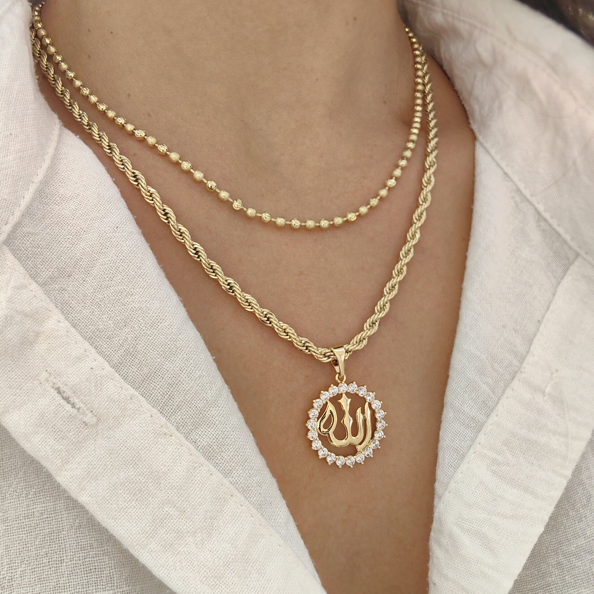 14K ALTIN KAPLAMA ZİNCİR KOLYELER