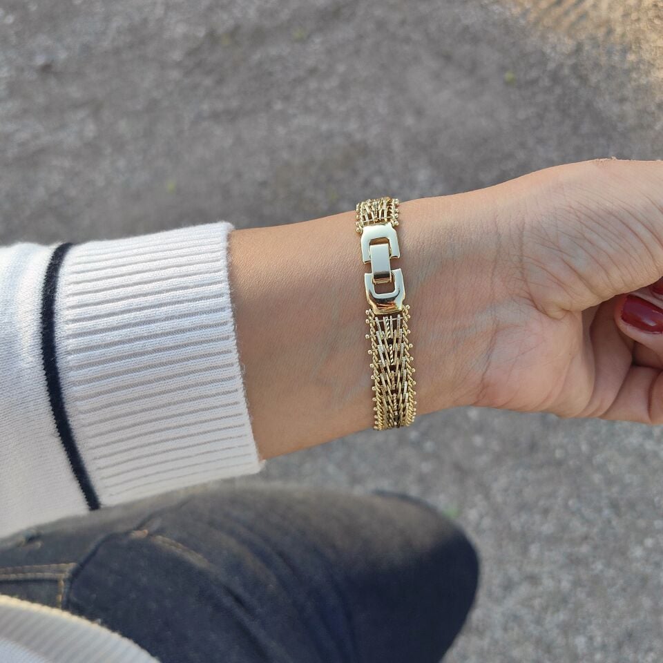 14K ALTIN KAPLAMA BİLEKLİK