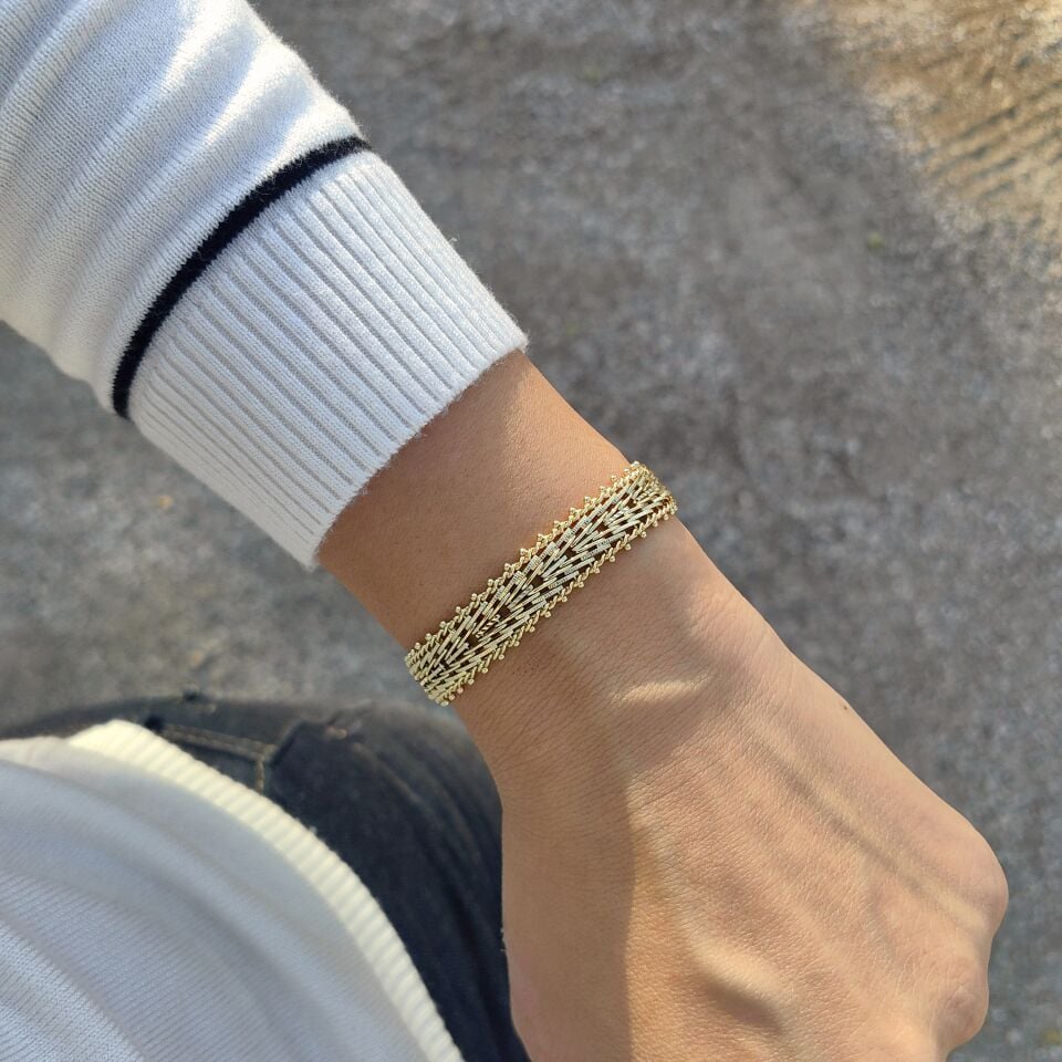 14K ALTIN KAPLAMA BİLEKLİK