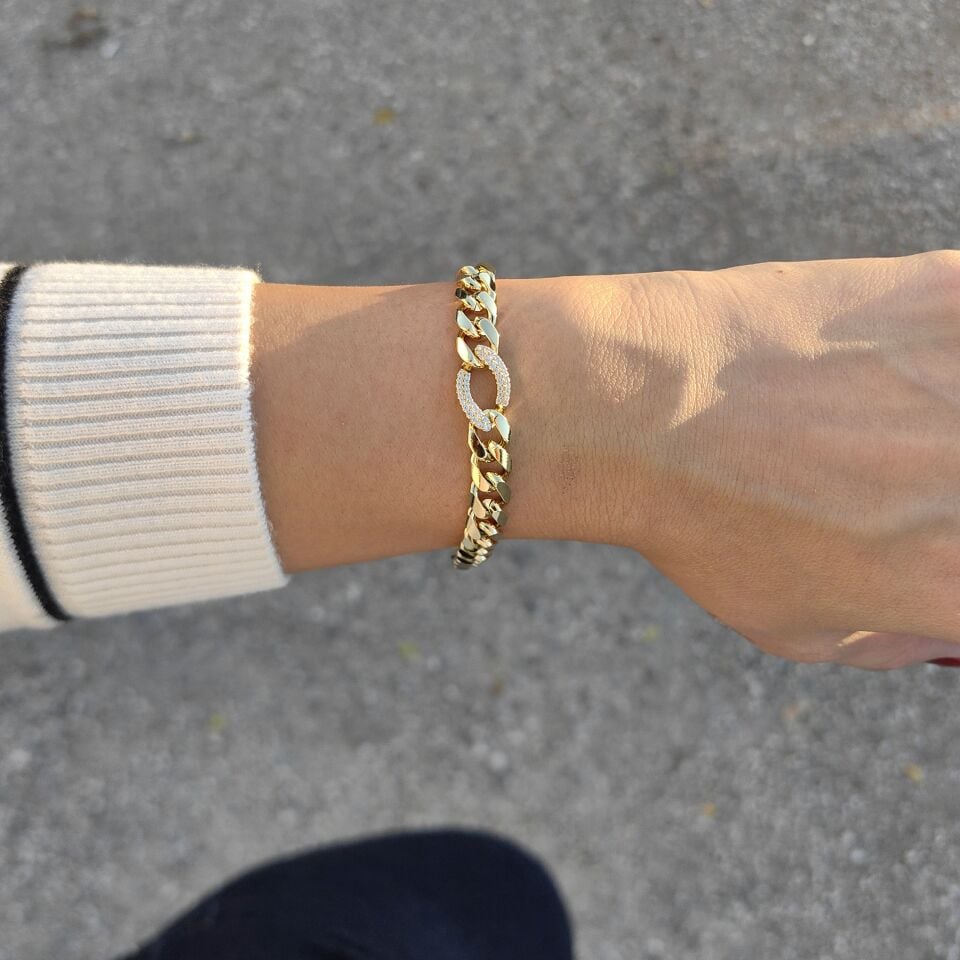 14K ALTIN KAPLAMA BİLEKLİK