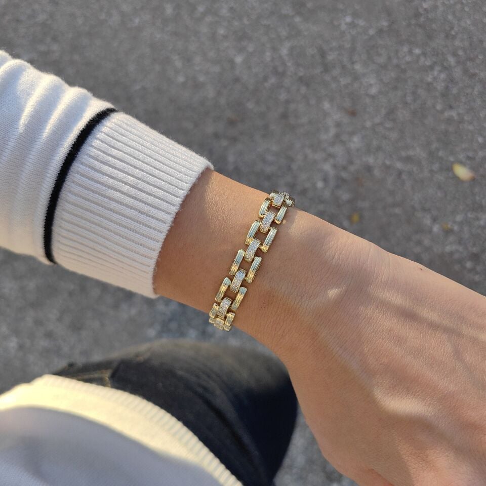 14K ALTIN KAPLAMA BİLEKLİK