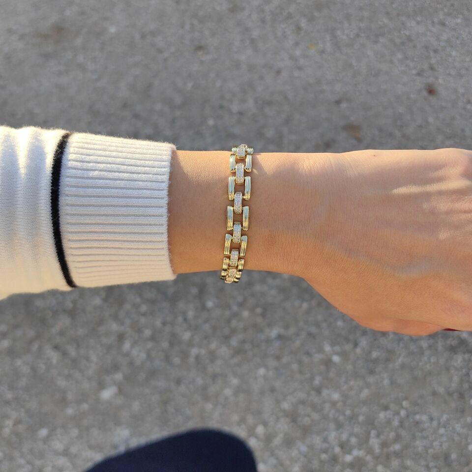 14K ALTIN KAPLAMA BİLEKLİK