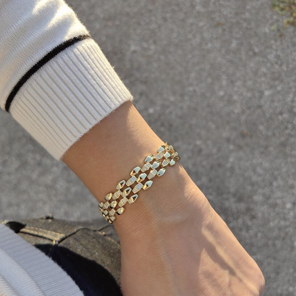 14K ALTIN KAPLAMA BİLEKLİK