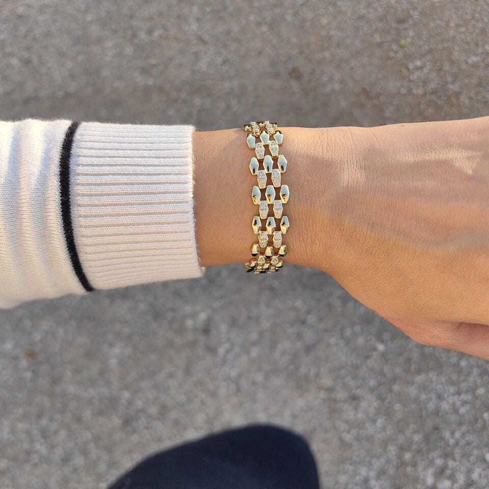 14K ALTIN KAPLAMA BİLEKLİK