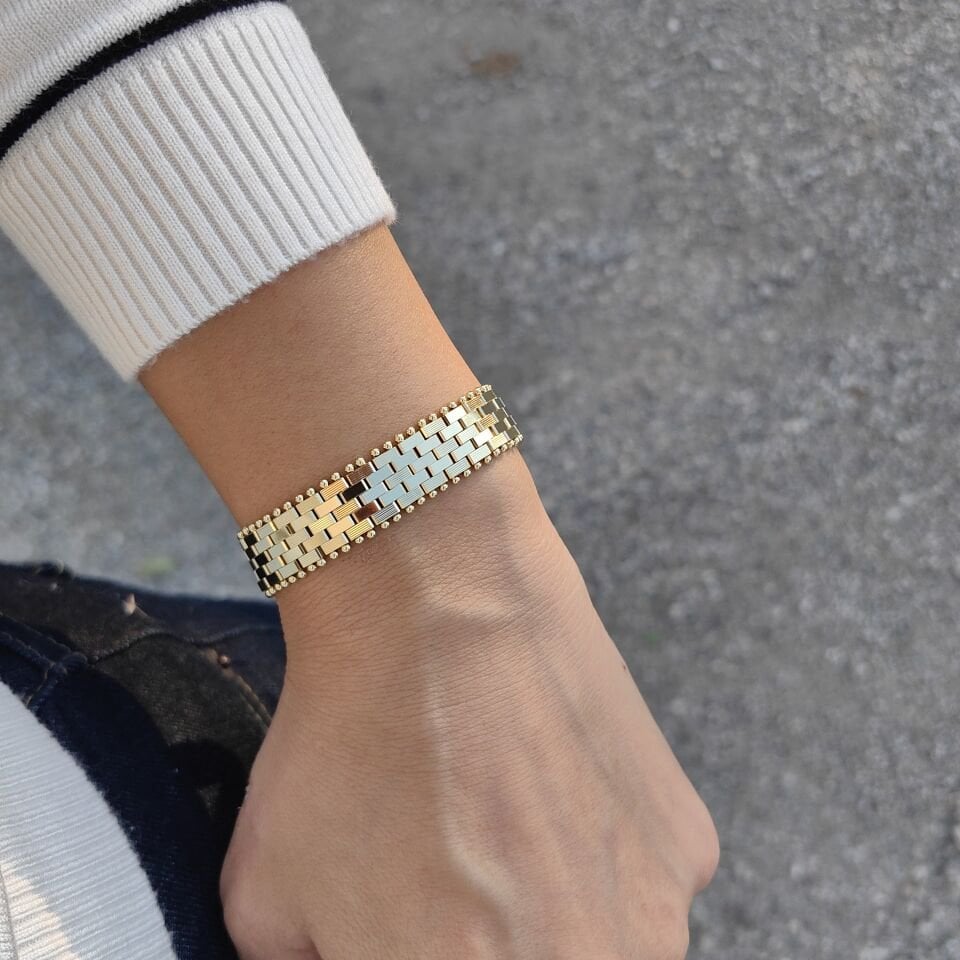 14K ALTIN KAPLAMA RLX BİLEKLİK