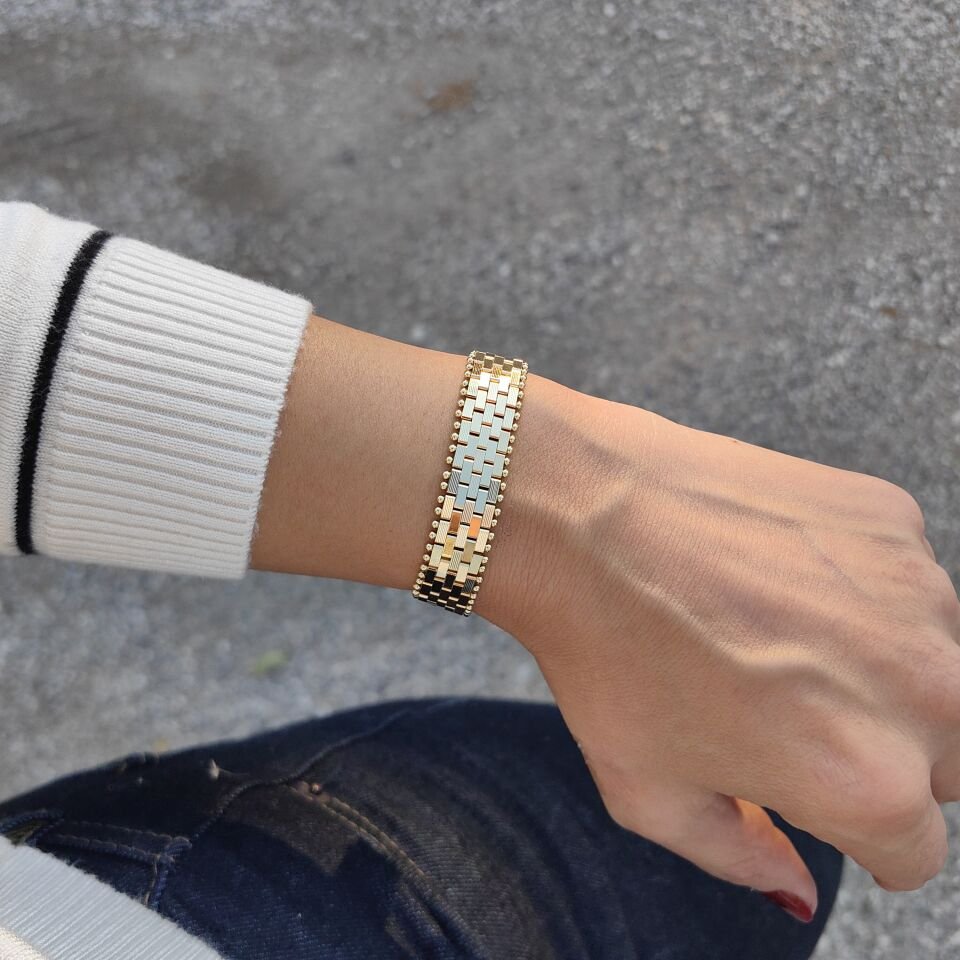 14K ALTIN KAPLAMA RLX BİLEKLİK