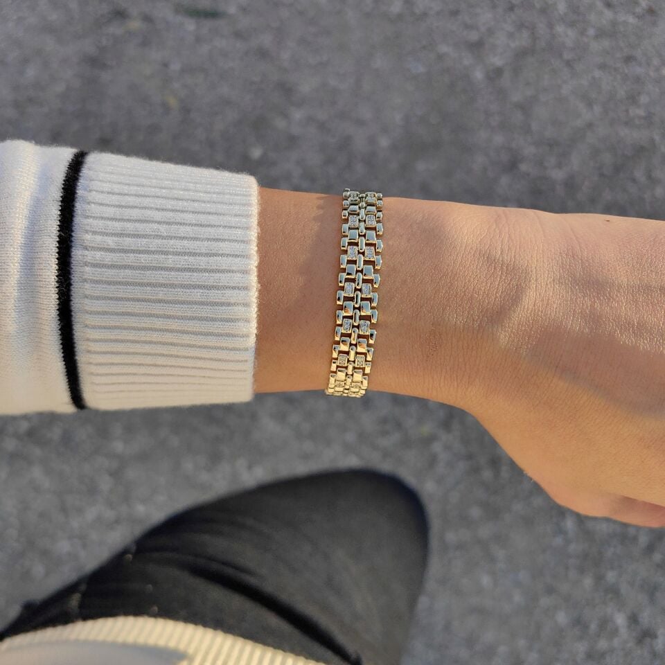 14K ALTIN KAPLAMA BİLEKLİK