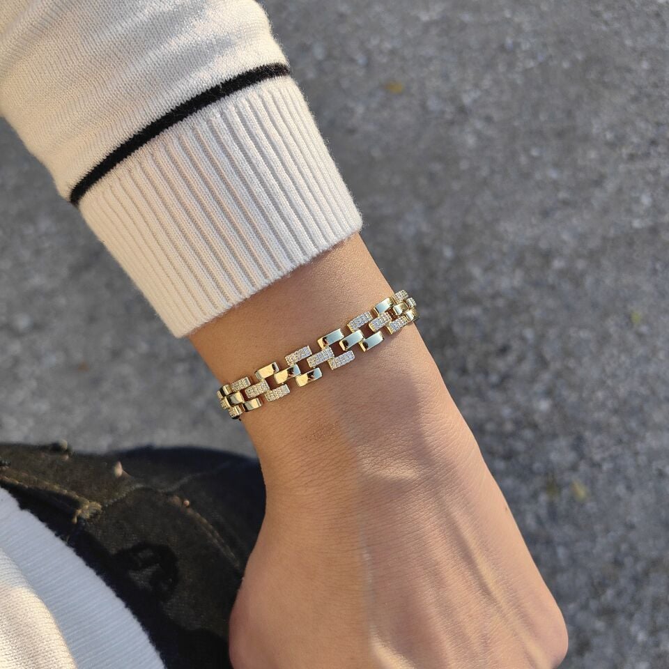 14K ALTIN KAPLAMA BİLEKLİK