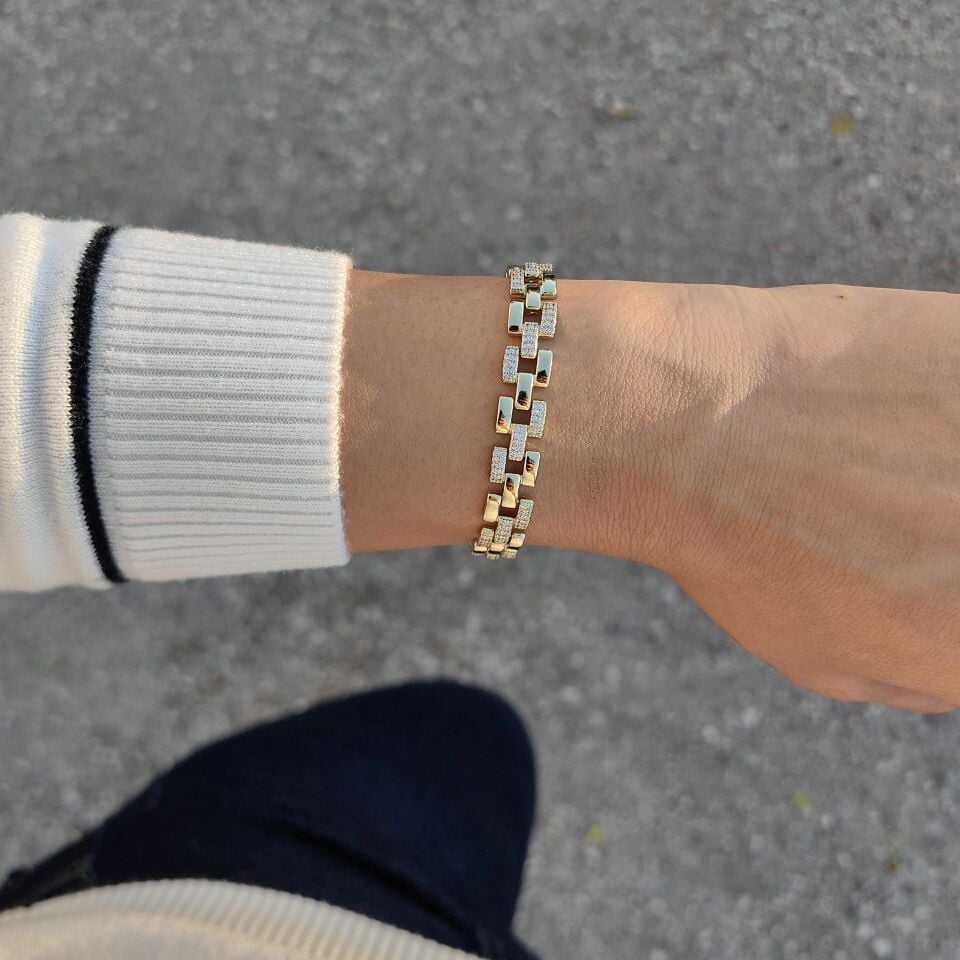 14K ALTIN KAPLAMA BİLEKLİK