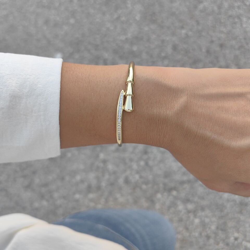 14K ALTIN KAPLAMA KELEPÇE