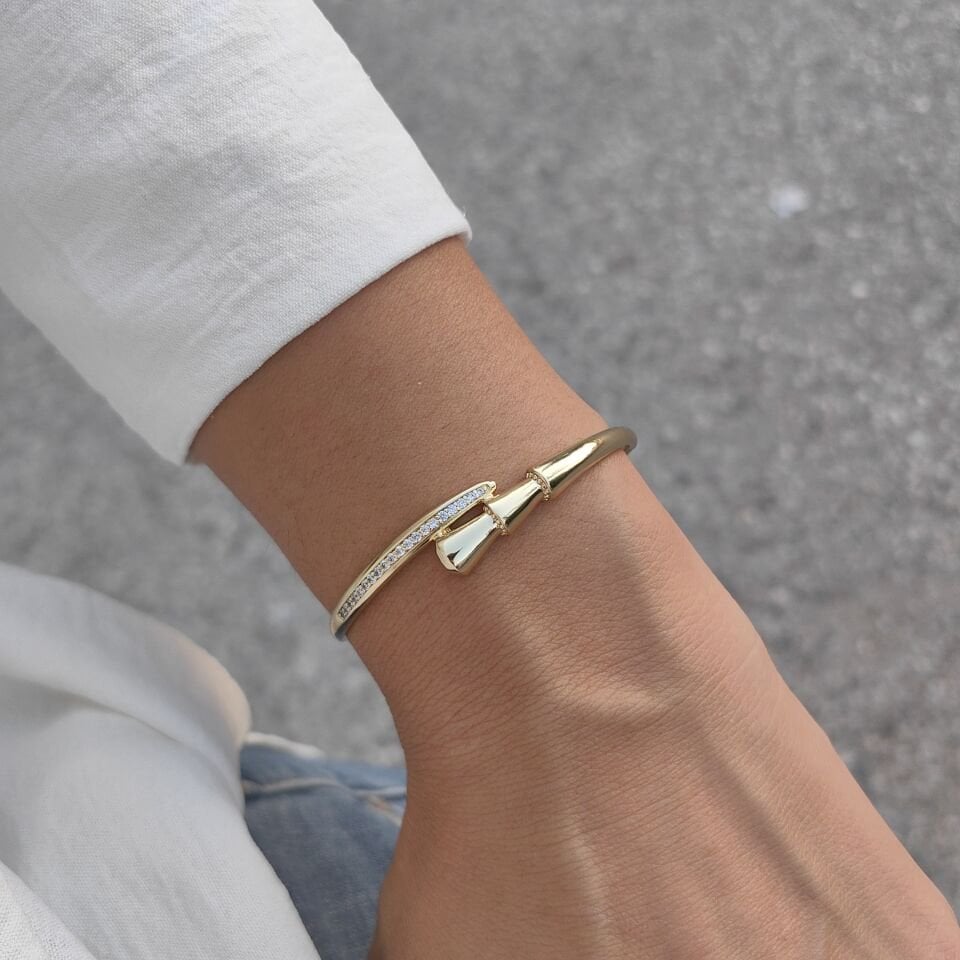 14K ALTIN KAPLAMA KELEPÇE