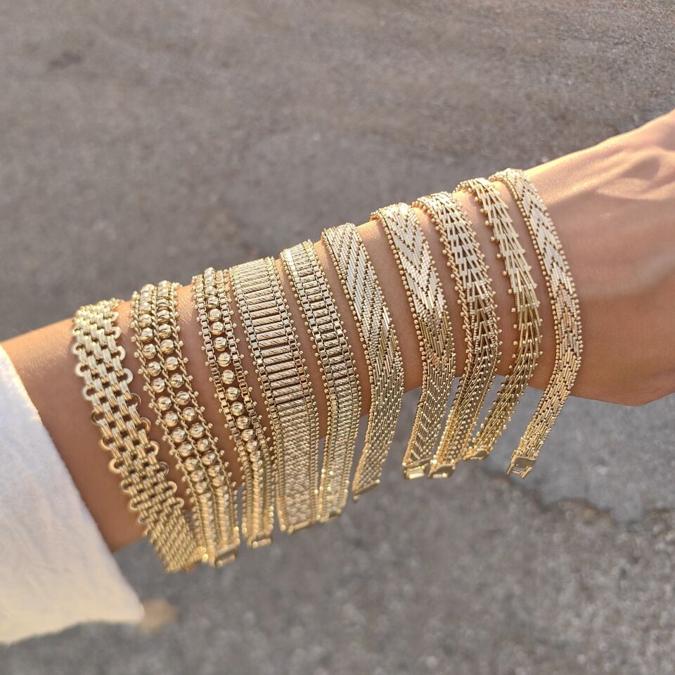 14K ALTIN KAPLAMA BİLEKLİKLER