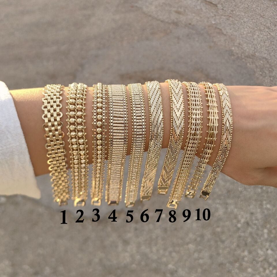 14K ALTIN KAPLAMA BİLEKLİKLER