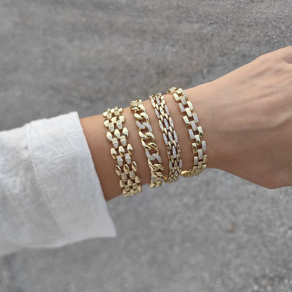 14K ALTIN KAPLAMA BİLEKLİKLER