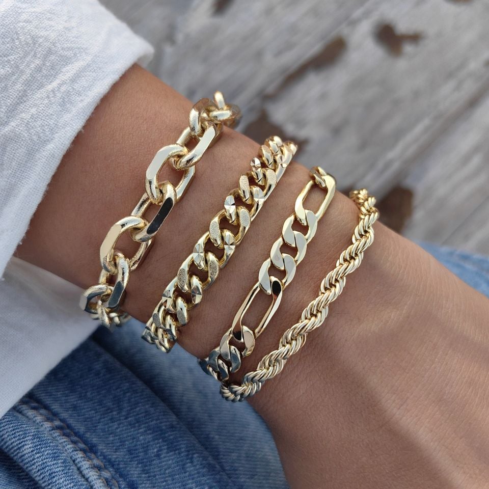 14K ALTIN KAPLAMA SPOR BİLEKLİKLER