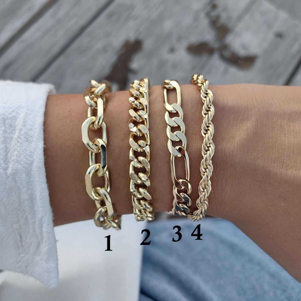 14K ALTIN KAPLAMA SPOR BİLEKLİKLER