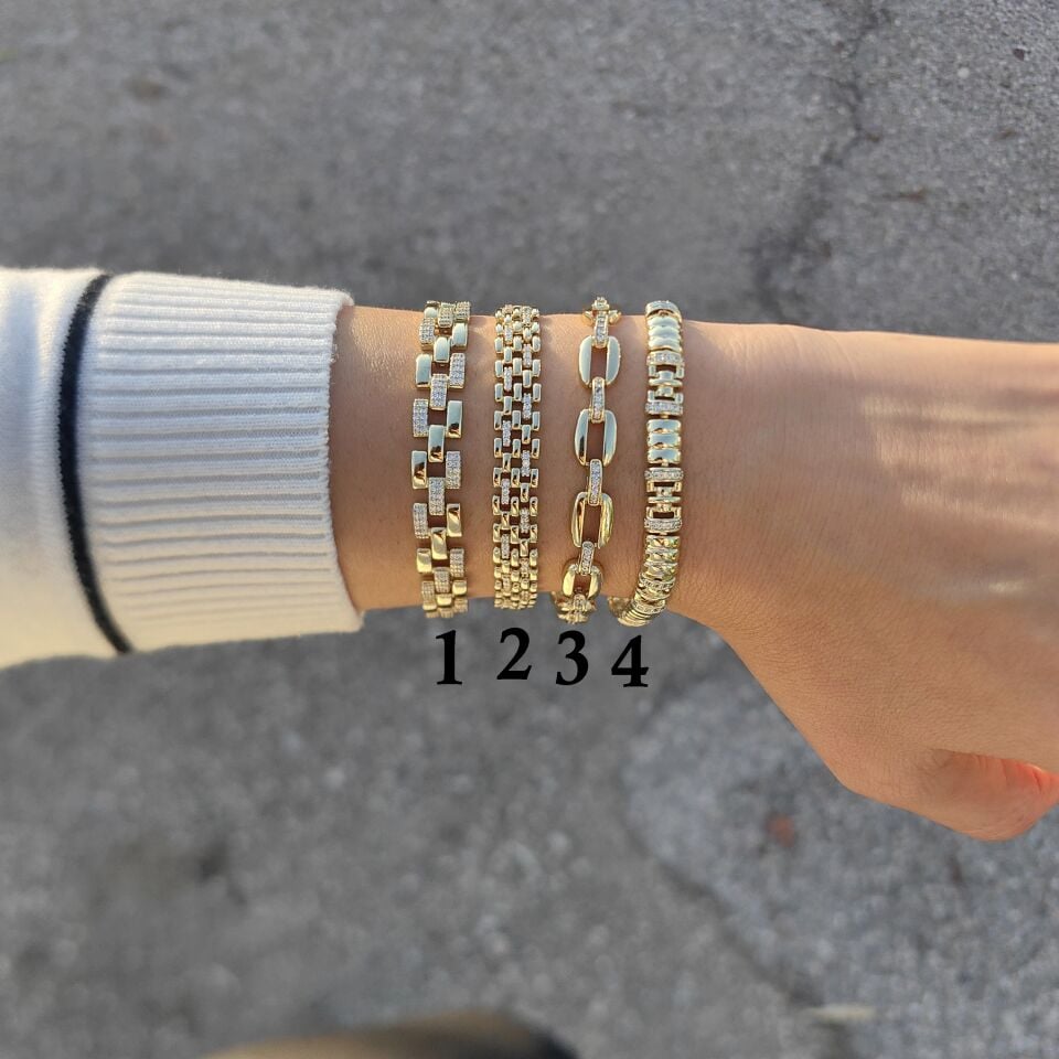 14K ALTIN KAPLAMA BİLEKLİKLER