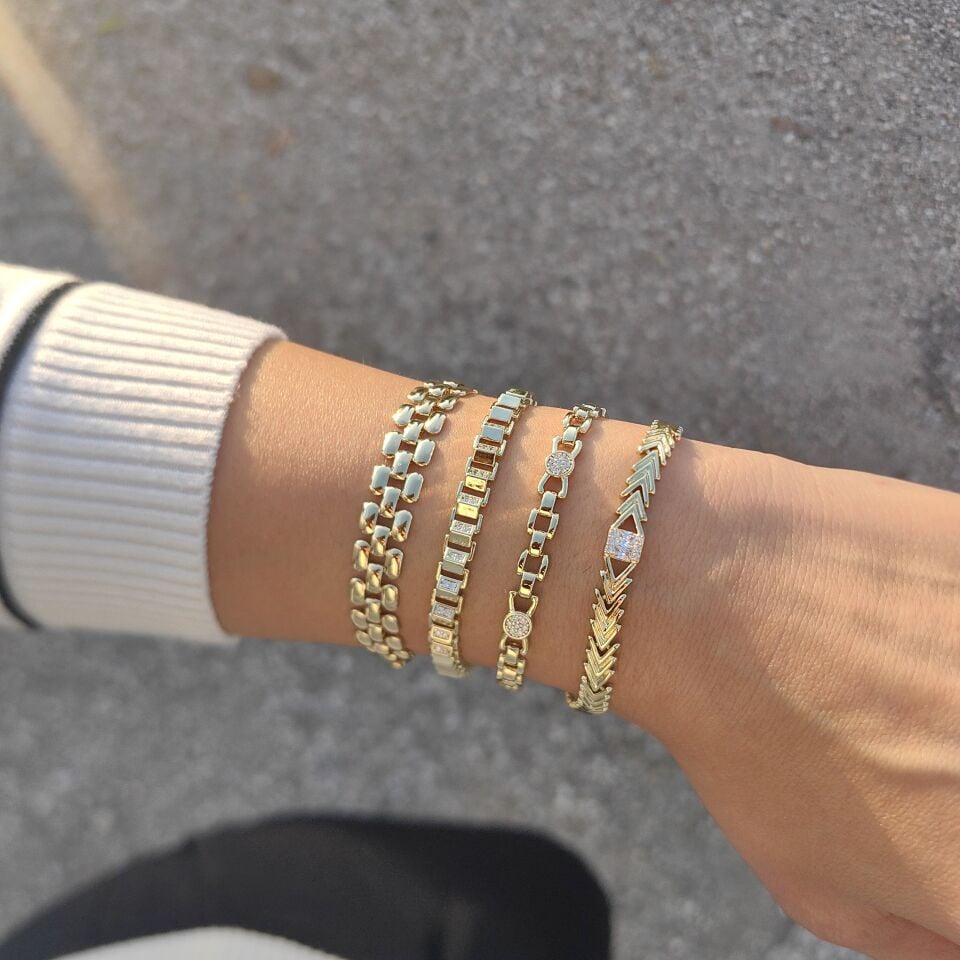 14K ALTIN KAPLAMA BİLEKLİKLER