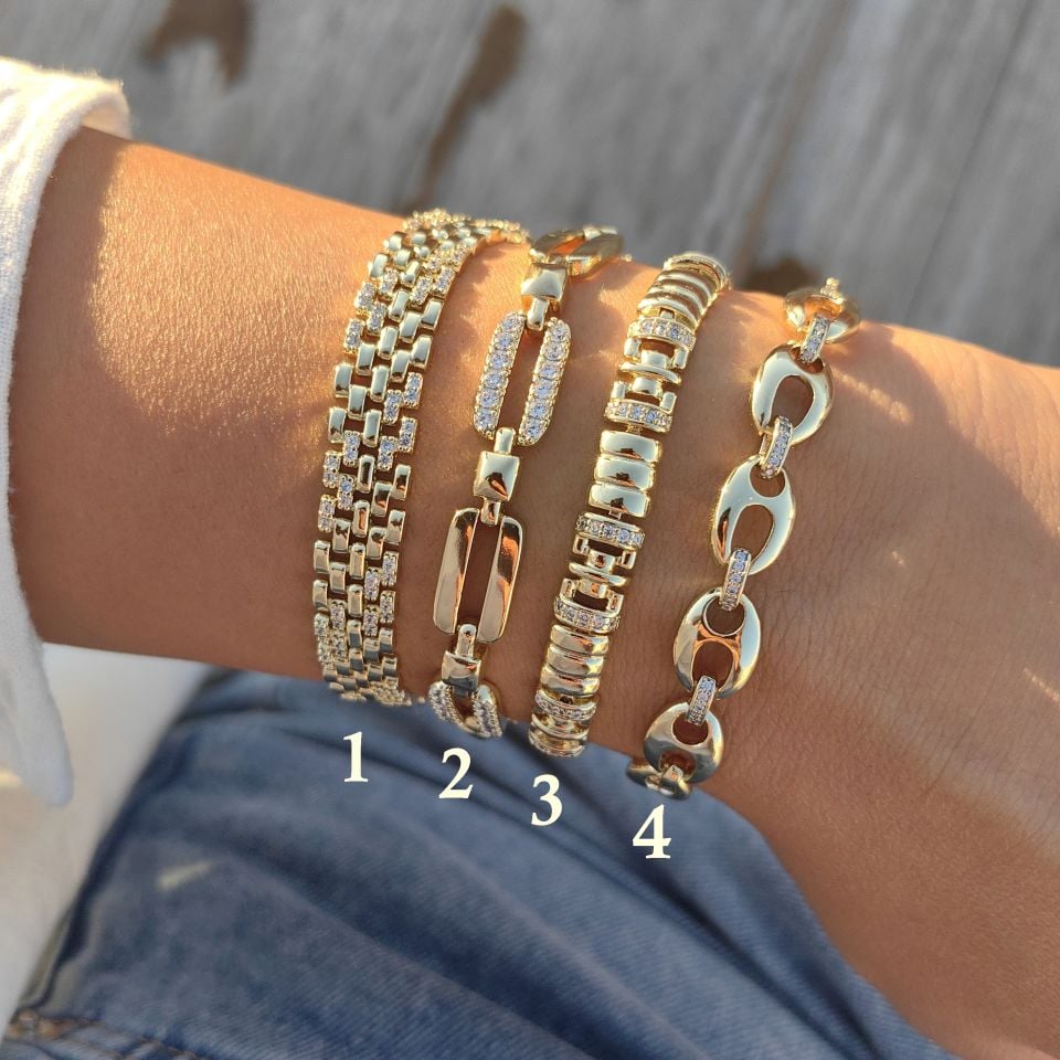 14K ALTIN KAPLAMA BİLEKLİKLER