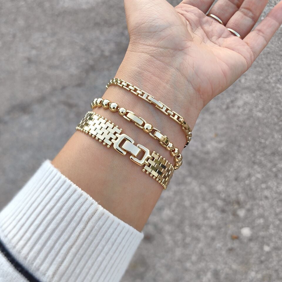 14K ALTIN KAPLAMA BİLEKLİKLER