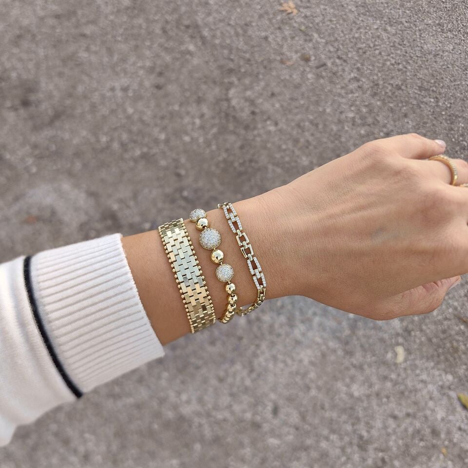 14K ALTIN KAPLAMA BİLEKLİKLER