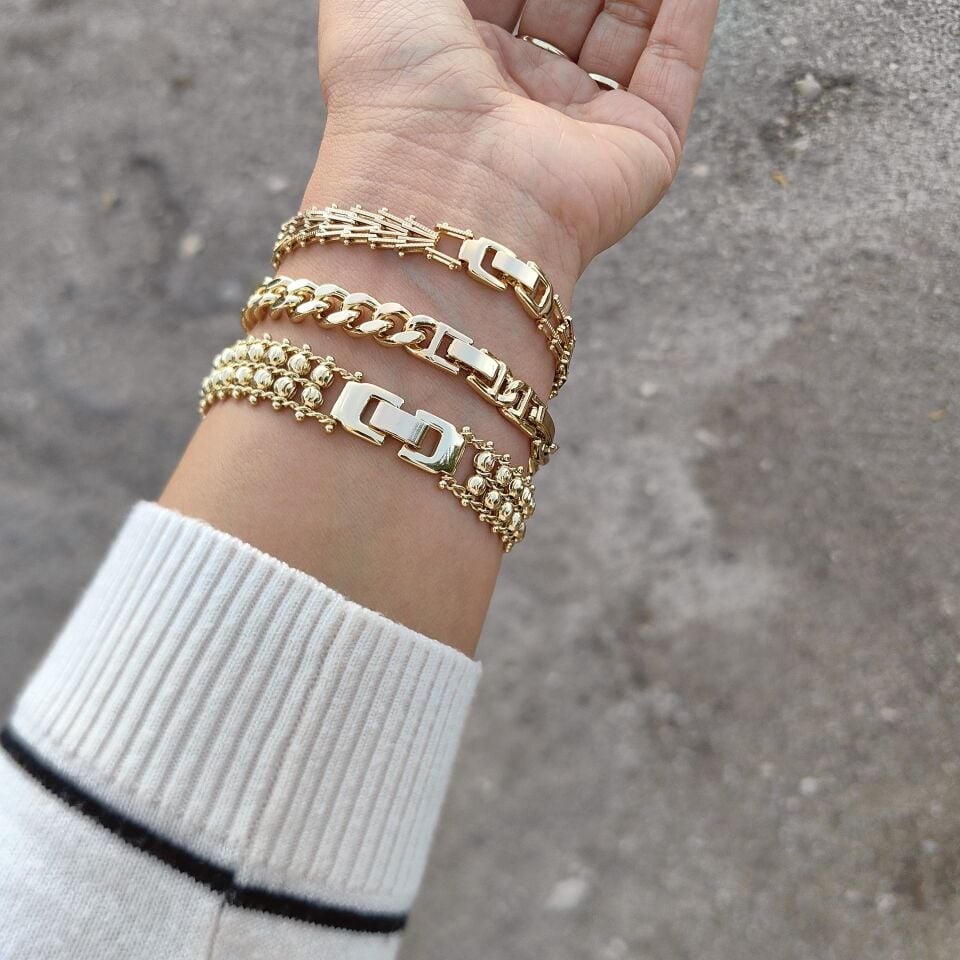 14K ALTIN KAPLAMA BİLEKLİKLER