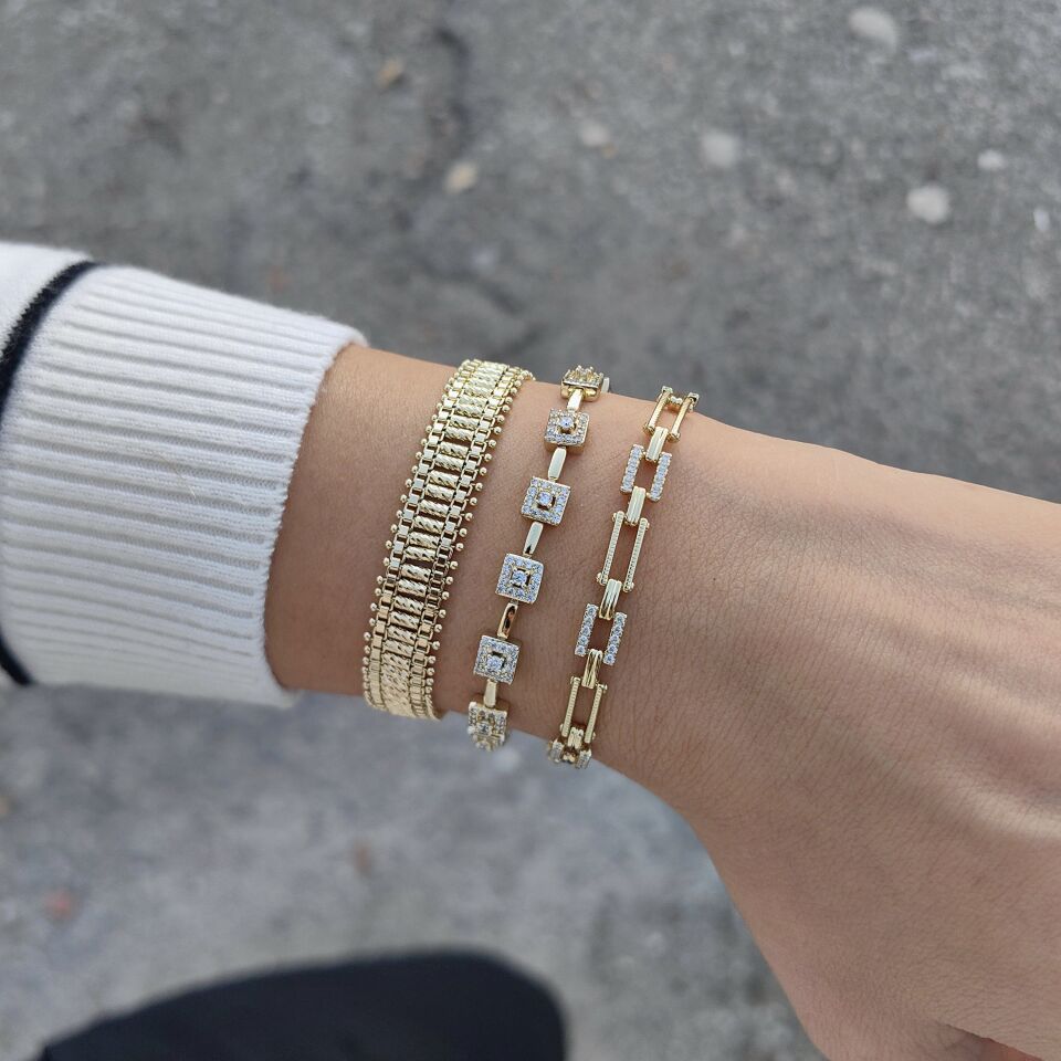 14K ALTIN KAPLAMA BİLEKLİKLER