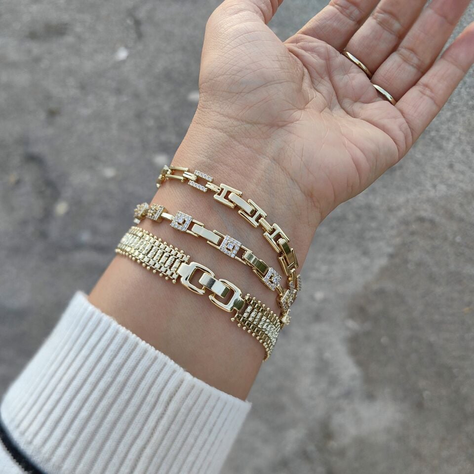 14K ALTIN KAPLAMA BİLEKLİKLER