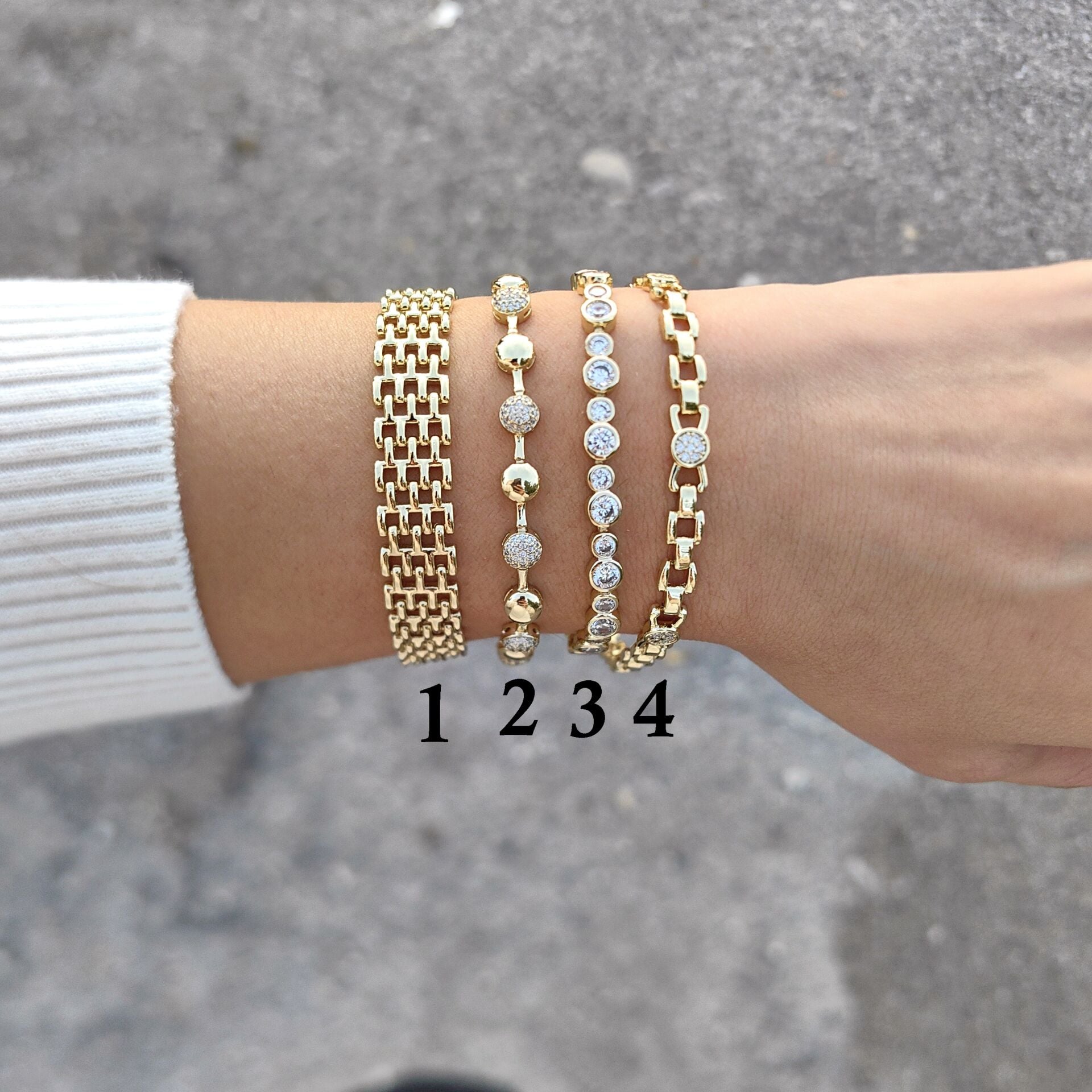 14K ALTIN KAPLAMA BİLEKLİKLER