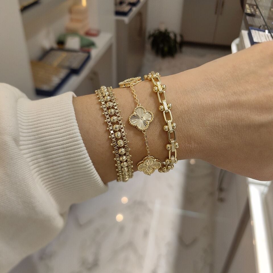 14K ALTIN KAPLAMA BİLEKLİKLER