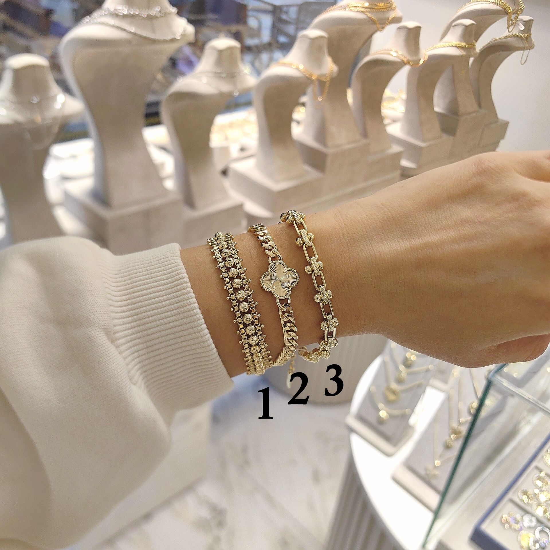 14K ALTIN KAPLAMA BİLEKLİKLER