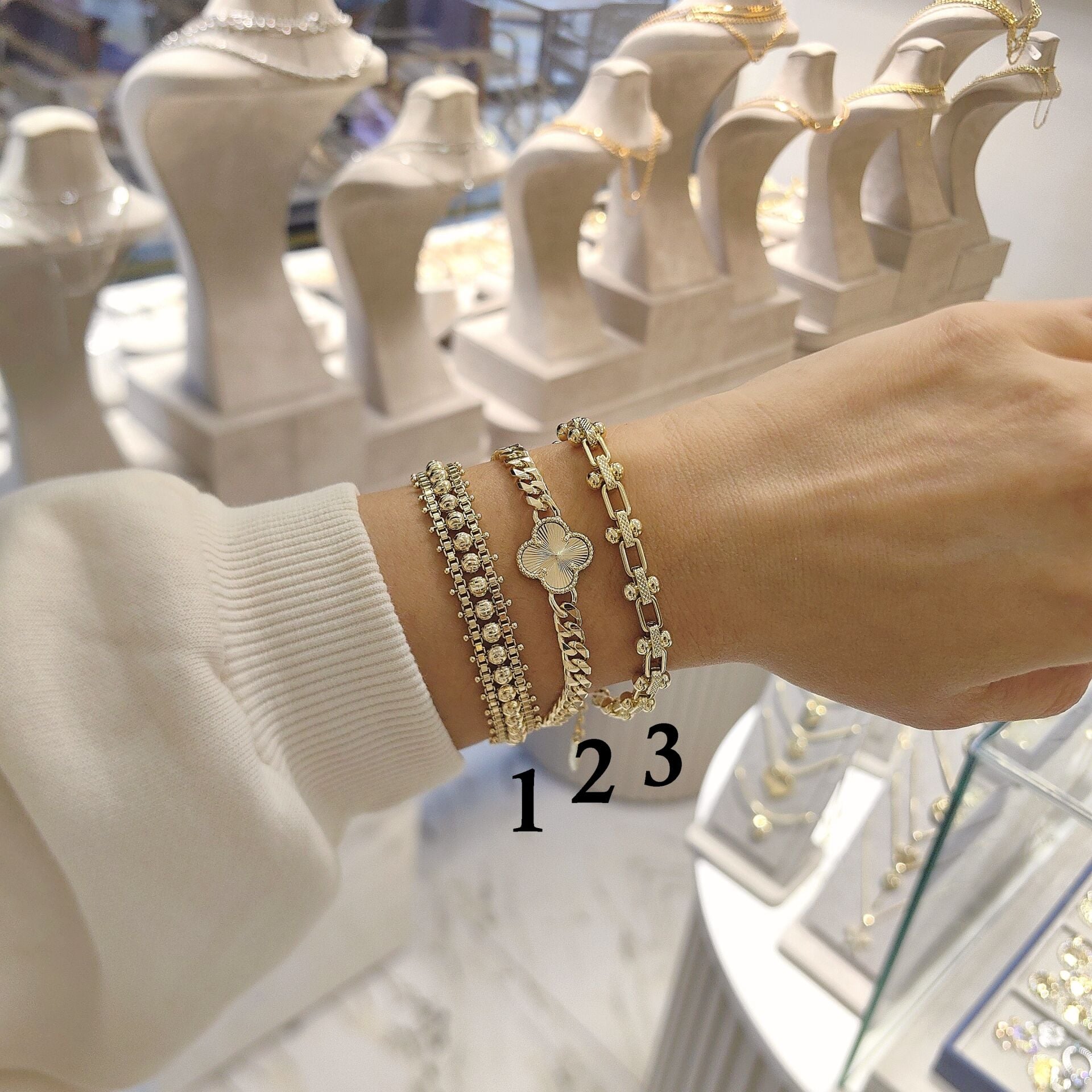 14K ALTIN KAPLAMA BİLEKLİKLER