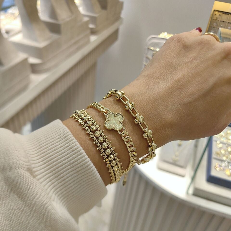 14K ALTIN KAPLAMA BİLEKLİKLER