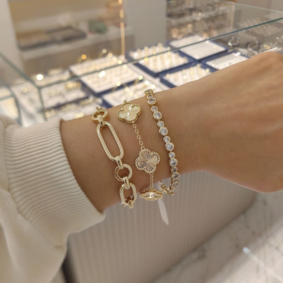 14K ALTIN KAPLAMA BİLEKLİKLER