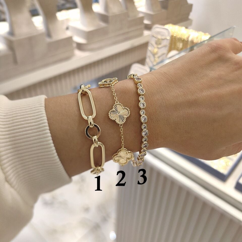 14K ALTIN KAPLAMA BİLEKLİKLER