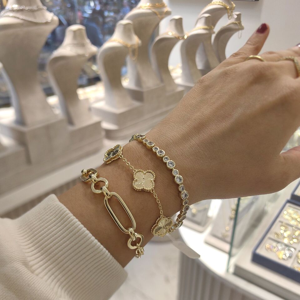 14K ALTIN KAPLAMA BİLEKLİKLER