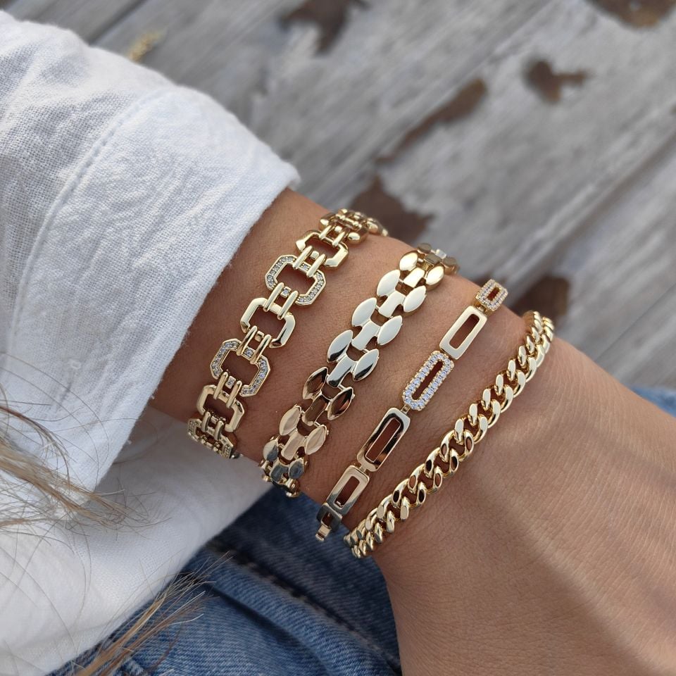 14K ALTIN KAPLAMA BİLEKLİKLER