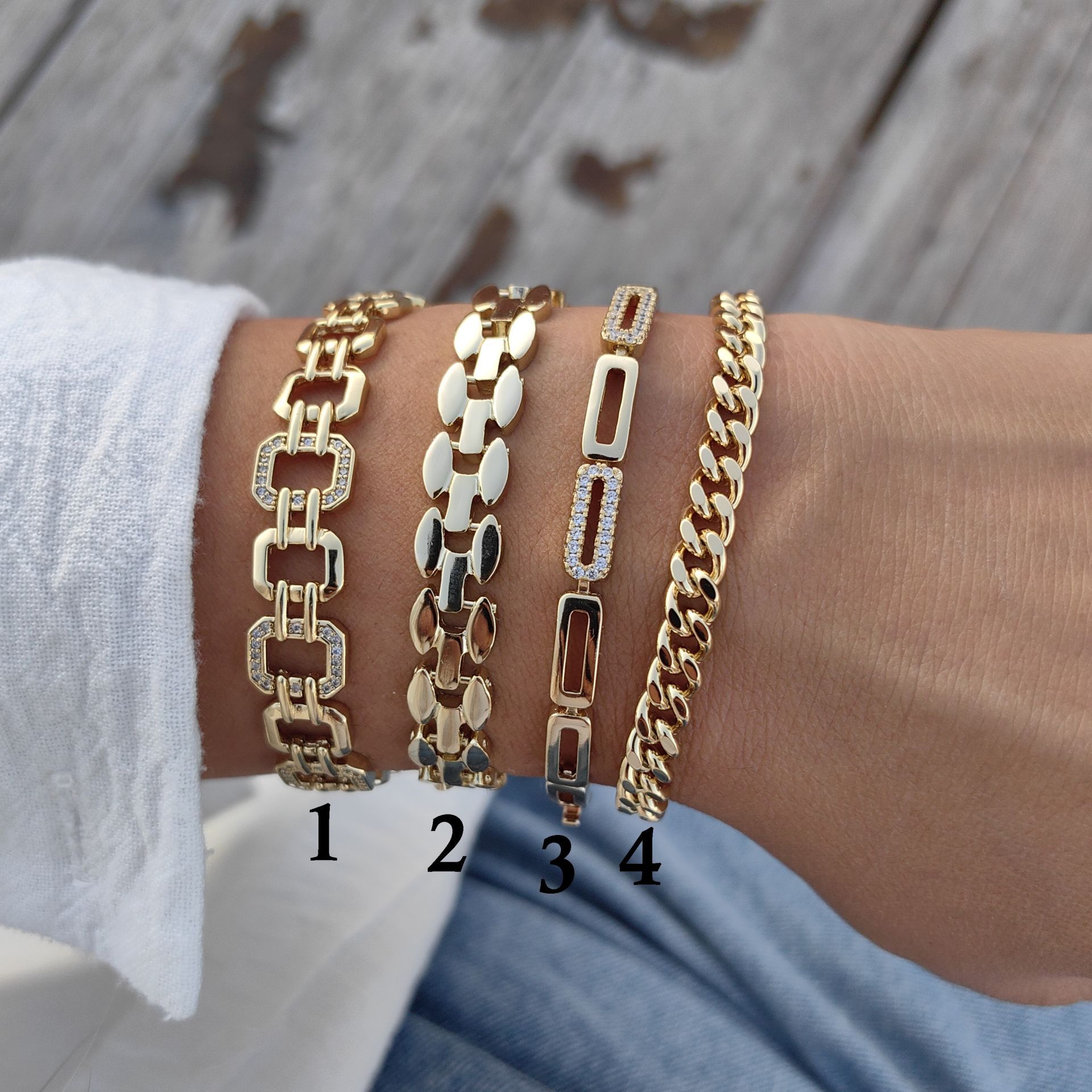 14K ALTIN KAPLAMA BİLEKLİKLER