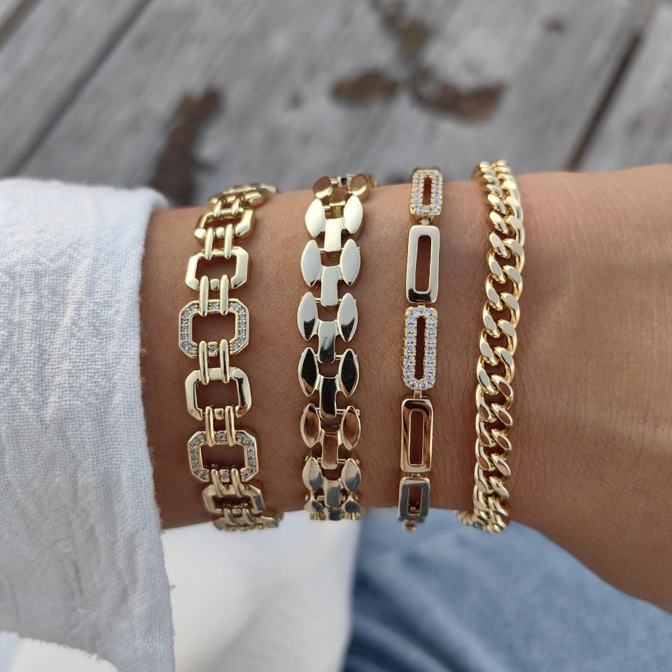 14K ALTIN KAPLAMA BİLEKLİKLER