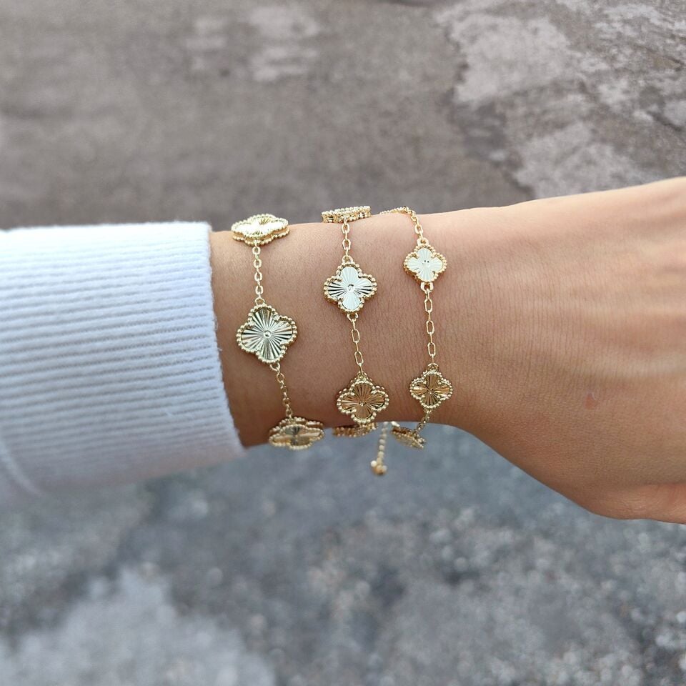 14K ALTIN KAPLAMA YONCA BİLEKLİKLER