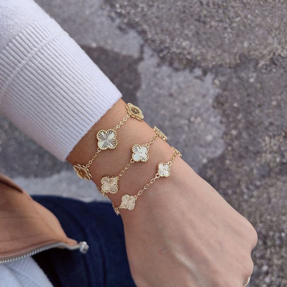 14K ALTIN KAPLAMA YONCA BİLEKLİKLER