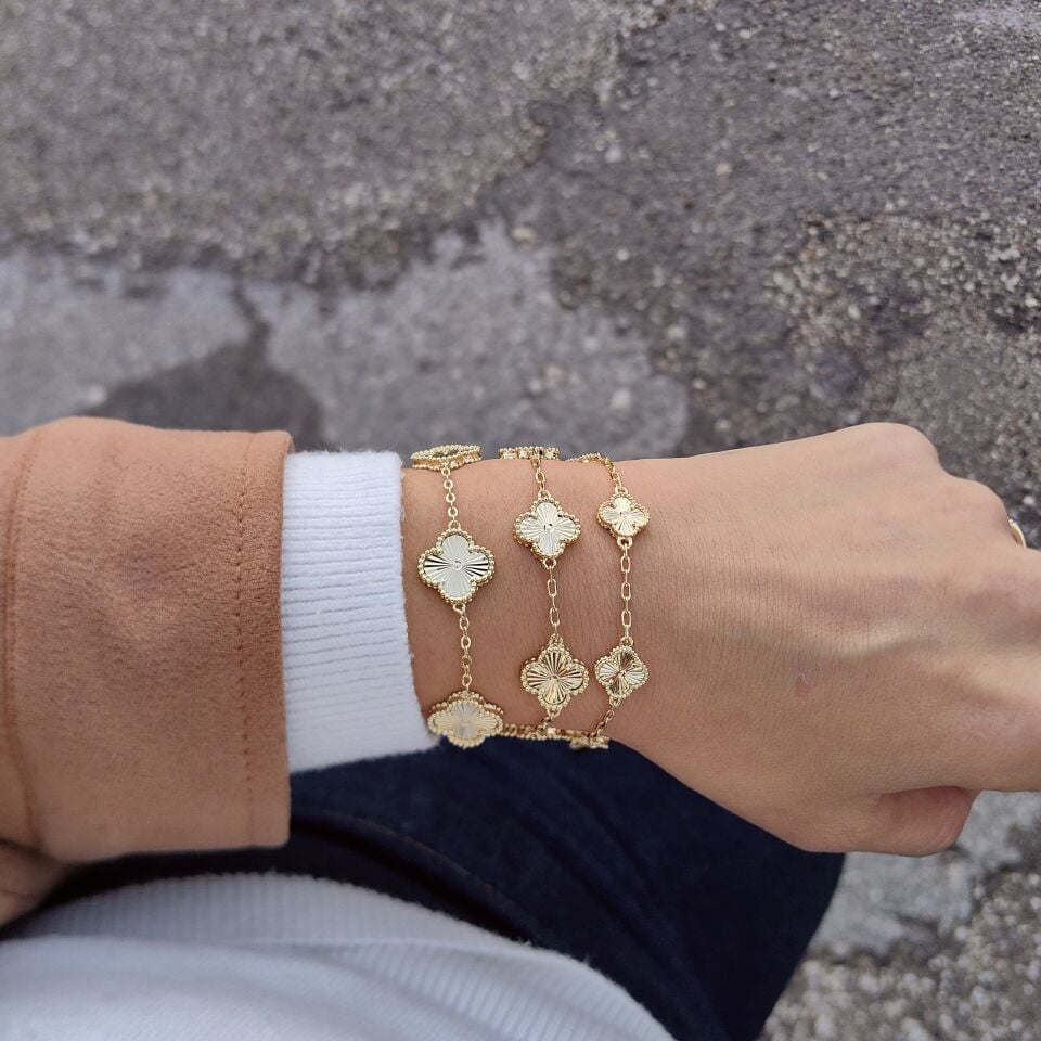 14K ALTIN KAPLAMA YONCA BİLEKLİKLER