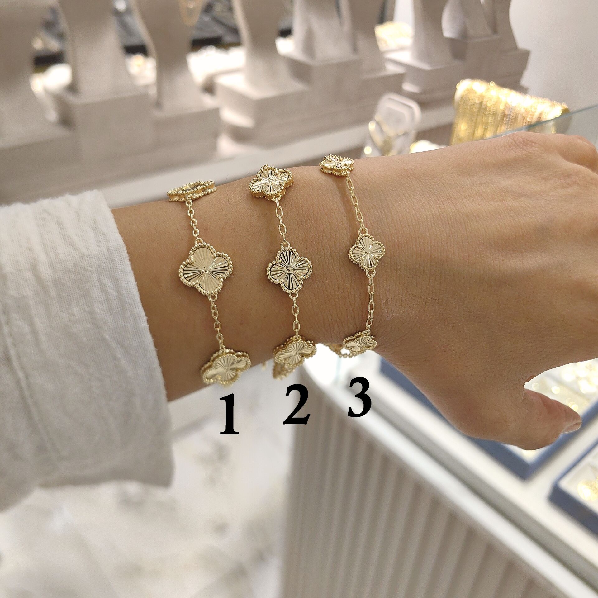 14K ALTIN KAPLAMA YONCA BİLEKLİKLER