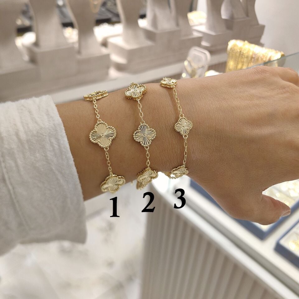 14K ALTIN KAPLAMA YONCA BİLEKLİKLER