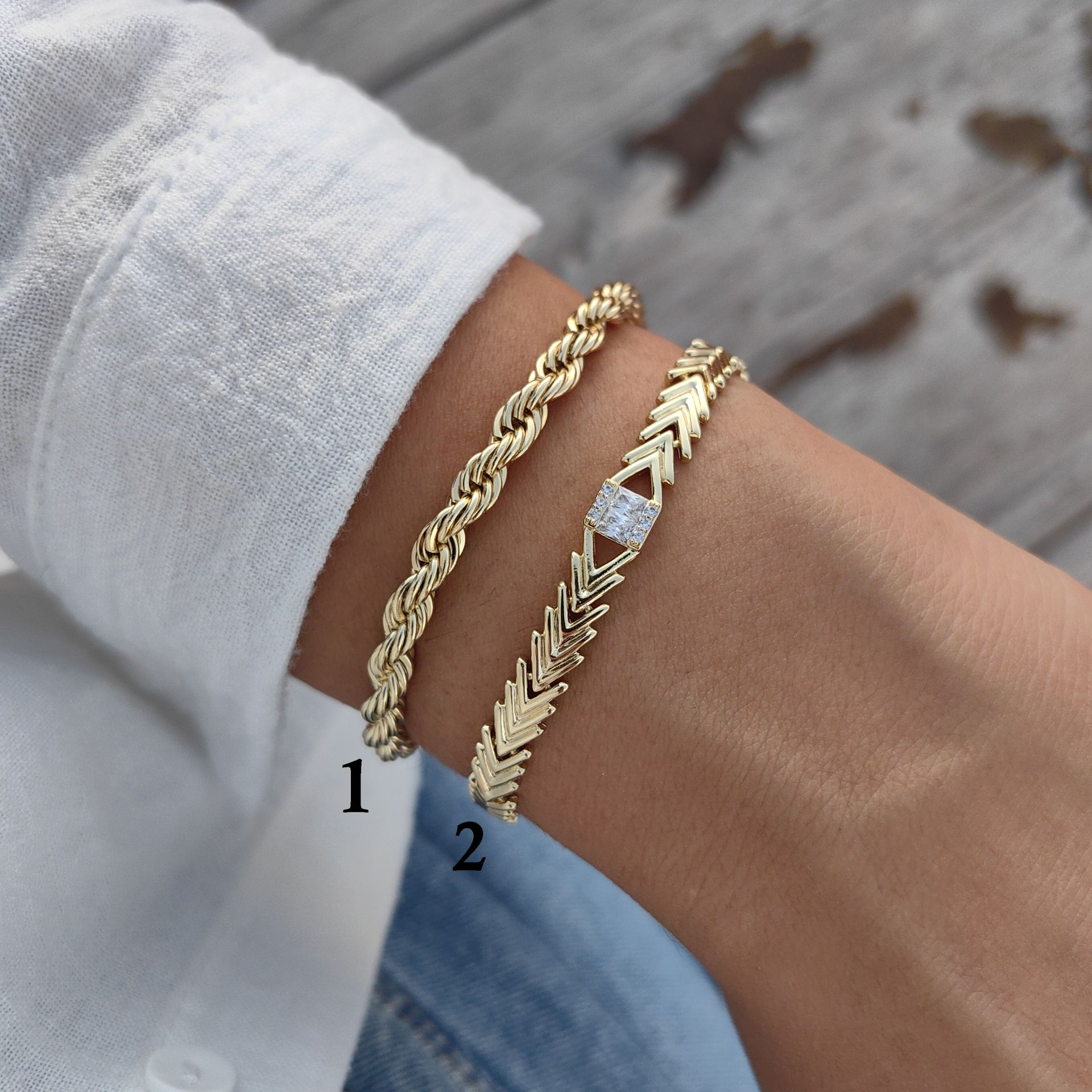 14K ALTIN KAPLAMA BİLEKLİKLER