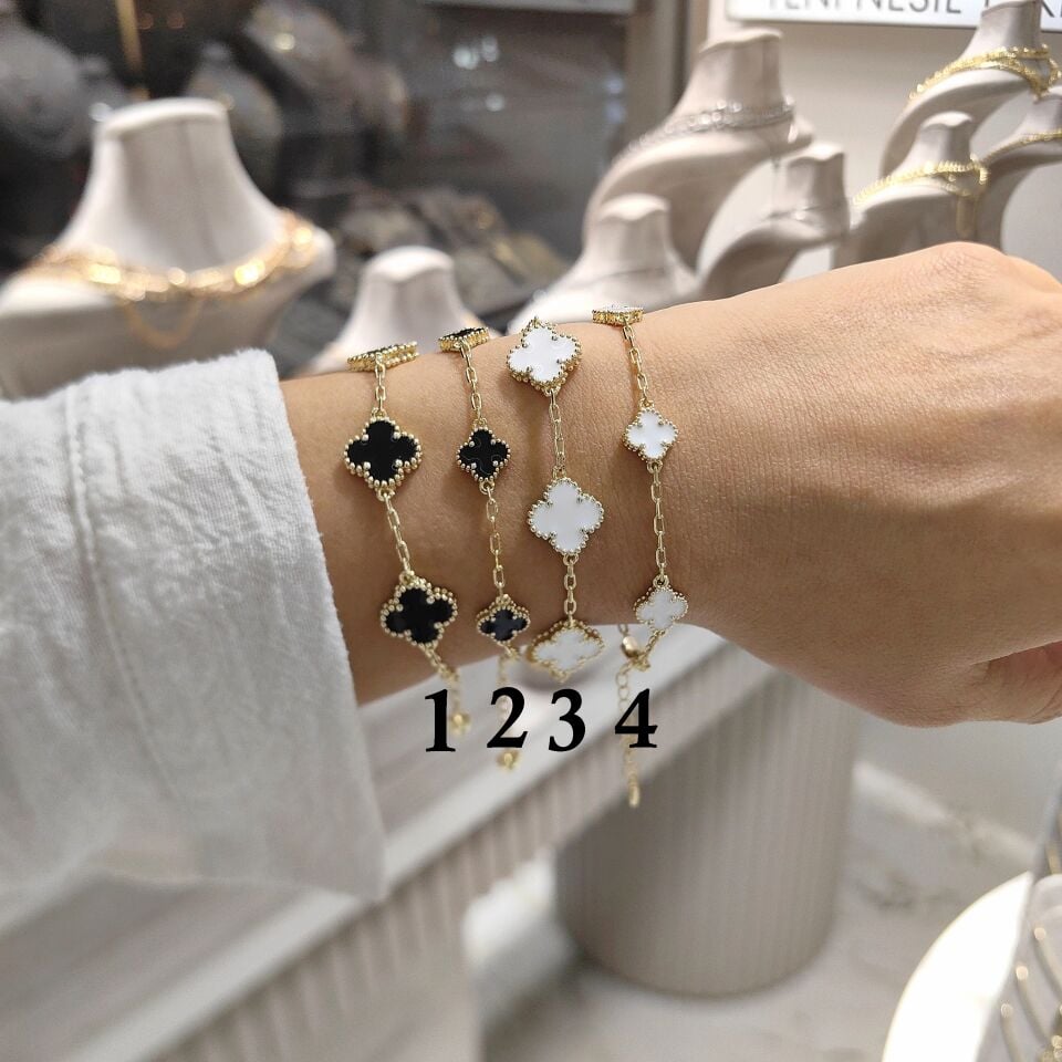 14K ALTIN KAPLAMA YONCA BİLEKLİKLER