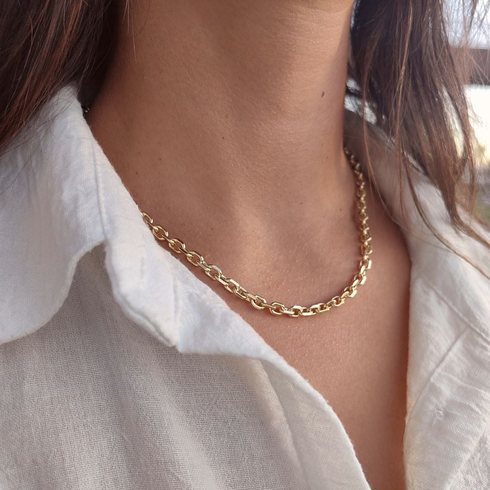 14K AYAR ALTIN KAPLAMA KUYUM MODEL ZİNCİR