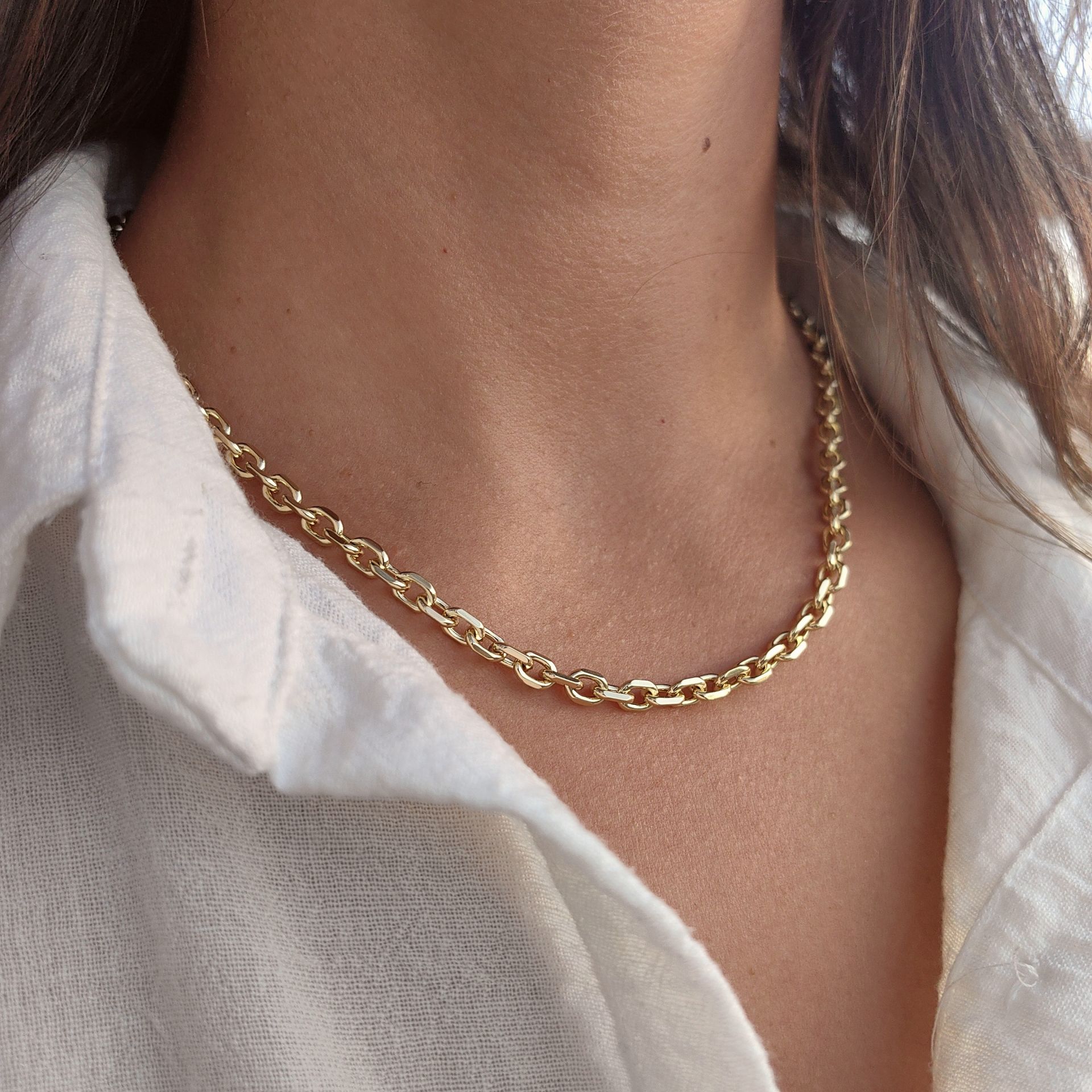 14K AYAR ALTIN KAPLAMA KUYUM MODEL ZİNCİR