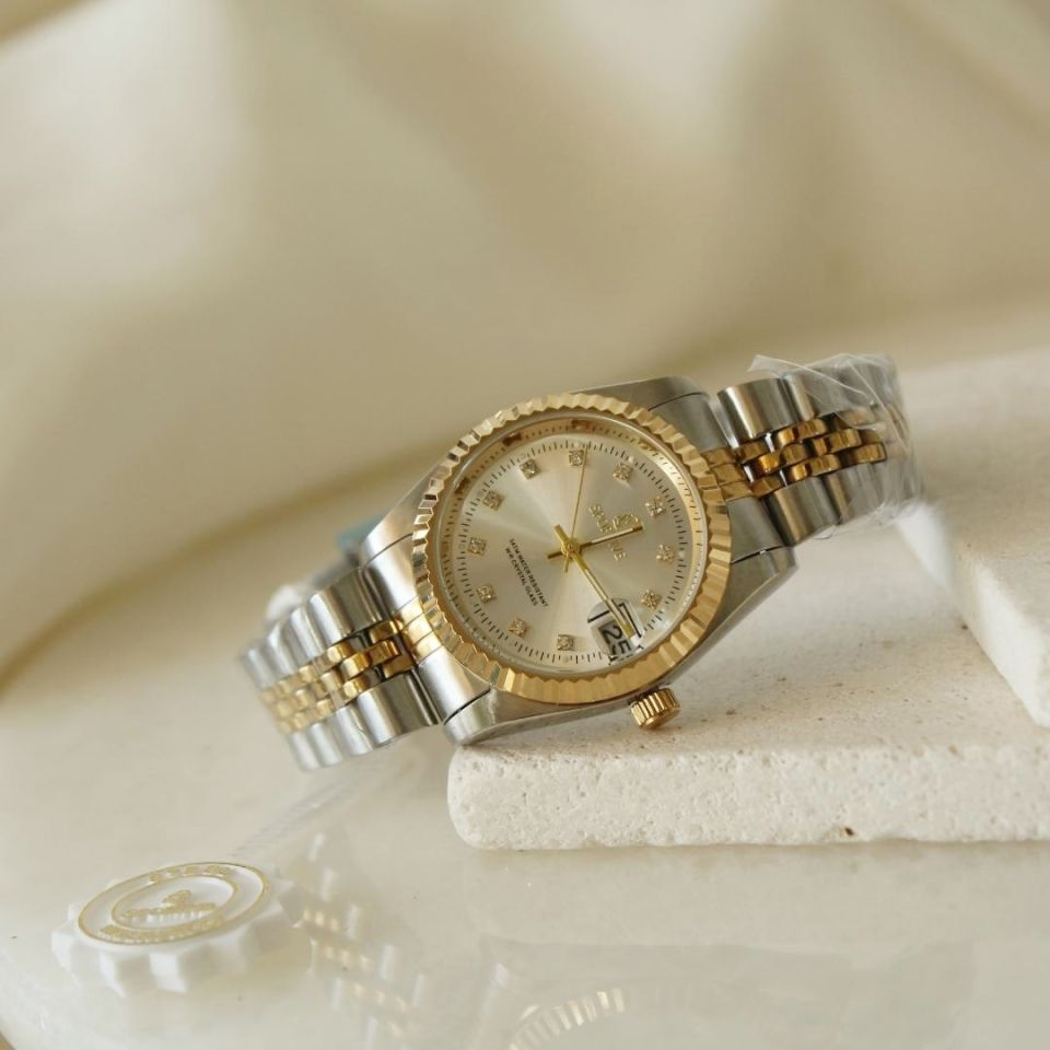 SPORTİVE SİLVER GOLD ÇELİK SAAT